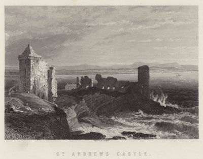 Château de St Andrews (gravure) - English School
