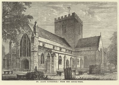 Cathédrale de St Asaph, vue du sud-ouest - English School