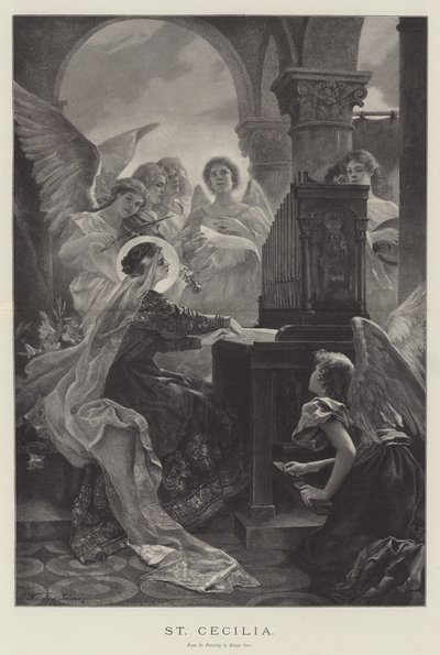 Sainte Cécile (gravure) - English School