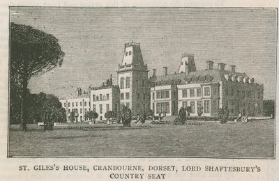 Maison de St Giles, Cranbourne, Dorset, résidence de campagne de Lord Shaftesbury - English School