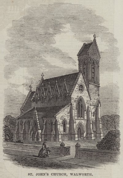 Église Saint-Jean, Walworth (gravure) - English School