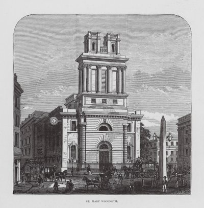 St Mary Woolnoth (lithographie) - English School
