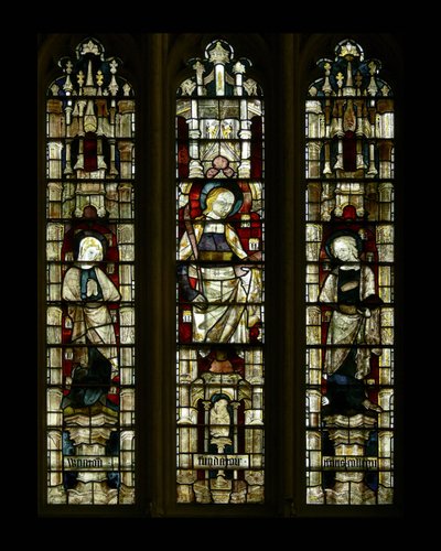 Sainte Marie et Saint Jean avec une sainte femme composite au centre, fin du 14ème siècle - English School
