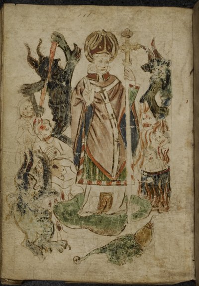 Saint Patrick entouré de démons - English School