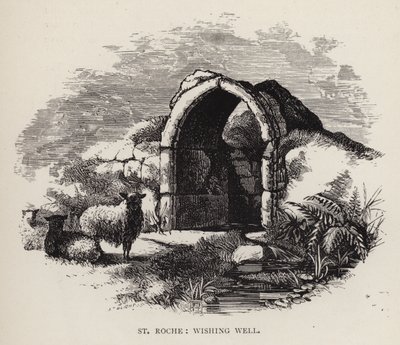 Saint Roch, puits à souhaits (gravure) - English School