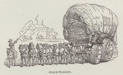 Chariot de scène (gravure) - English School