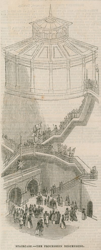 Escalier par lequel la procession est descendue - English School