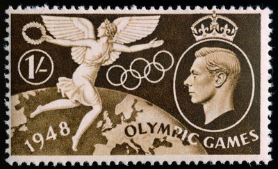 Timbre commémorant les Jeux olympiques de Londres de 1948 - English School