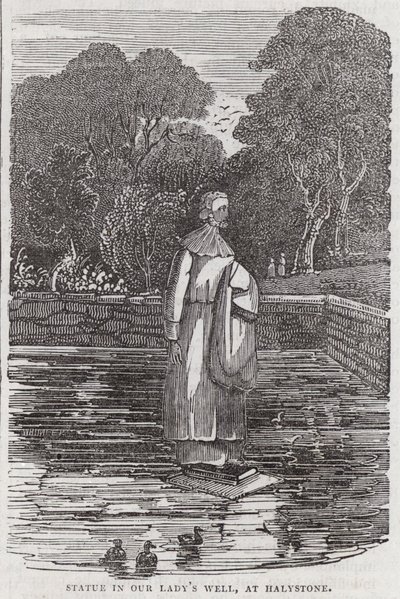 Statue dans le puits de Notre-Dame, à Halystone - English School