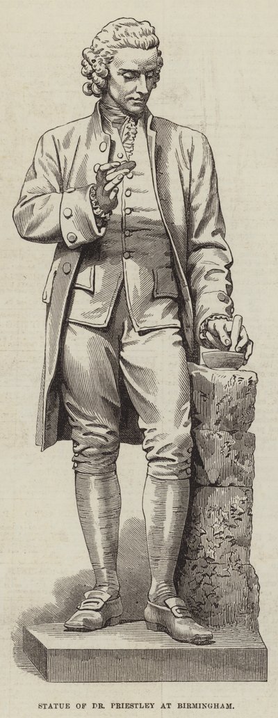 Statue du Dr Priestley à Birmingham - English School