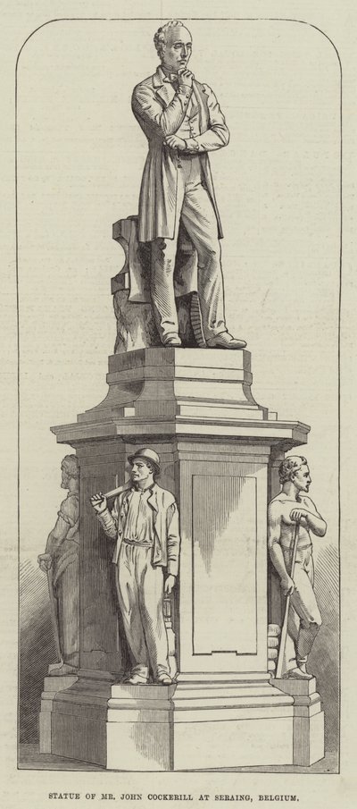 Statue de M. John Cockerill à Seraing, Belgique (gravure) - English School