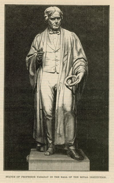 Statue du professeur Faraday dans le hall de la Royal Institution - English School