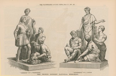 Statues représentant le commerce et l