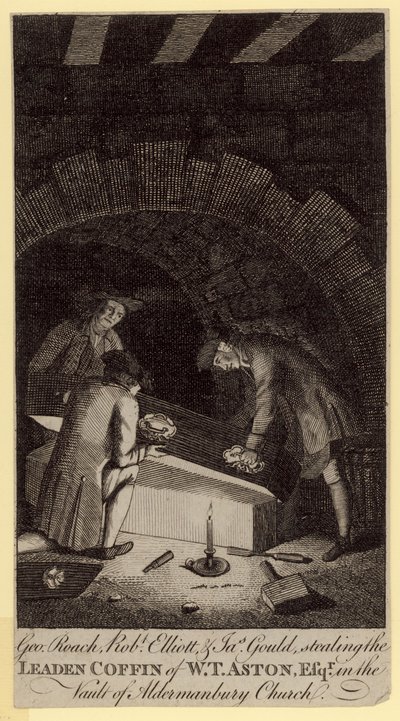 Vol du cercueil en plomb de W T Aston - English School