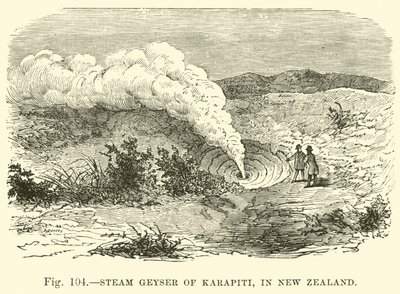 Geyser de vapeur de Karapiti, en Nouvelle-Zélande - English School