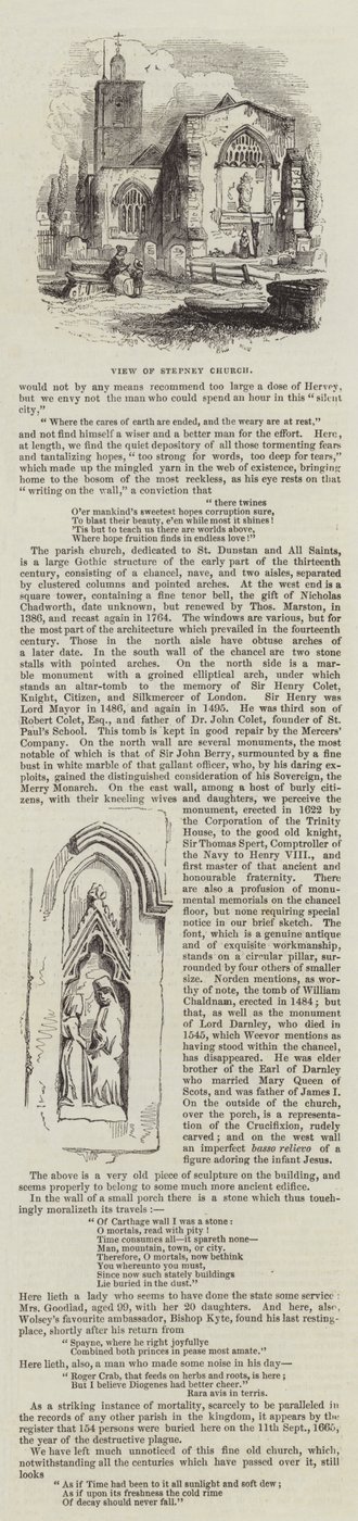 Église de Stepney (gravure) - English School