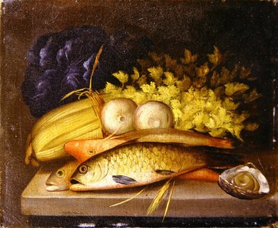 Nature morte de poissons, c.1840 - English School
