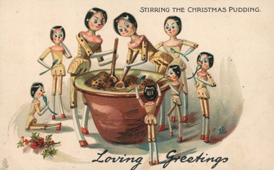Remuer le pudding de Noël - English School