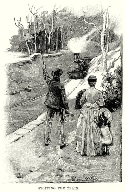 Arrêt du train (gravure) - English School