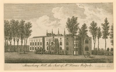 Strawberry Hill, Twickenham, Londres; la résidence de M. Horace Walpole - English School