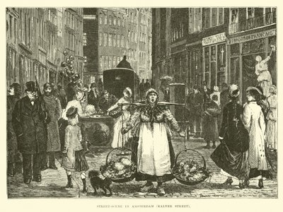 Scène de rue à Amsterdam, rue Kalver - English School