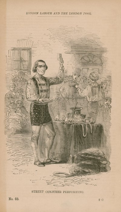 Prestidigitateur de rue en représentation - English School