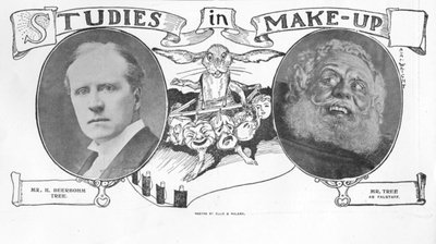 Études de maquillage, illustration de The King, 1er juin 1901 - English School