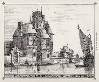 Étude pour Water Gate, Danemark pour le comte Kuth (gravure) - English School