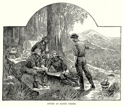Sturt à Depot Creek (gravure) - English School