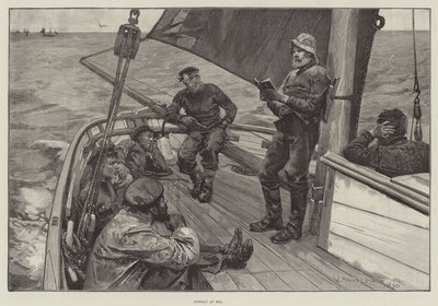 Dimanche en mer (gravure) - English School
