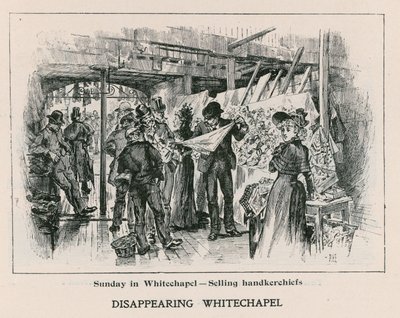 Dimanche à Whitechapel - vente de mouchoirs - English School