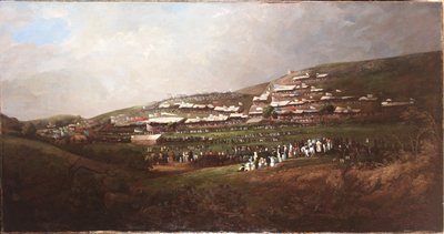 Sunderland, Courses à Tunstall Hope, vers 1835-40 (huile sur toile) - English School