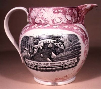 Cruche Sunderland Ware, imprimée par transfert, début du 19e siècle - English School