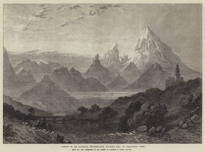 Lever de soleil sur le Watzmann, Berchtesgaden, Alpes bavaroises - English School