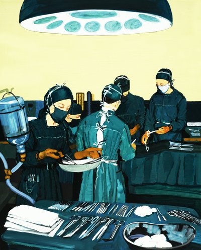 Chirurgiens et infirmières dans une salle d