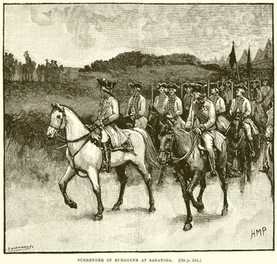 Reddition de Burgoyne à Saratoga - English School