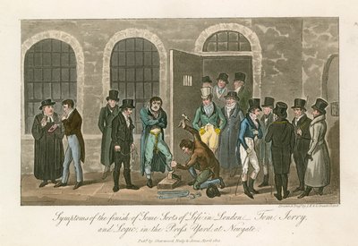 Symptômes de la fin de certains types de vie à Londres - Tom, Jerry et Logic dans la cour de presse à la prison de Newgate - English School