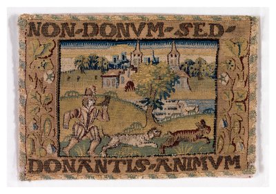 Panneau de tapisserie représentant une scène de chasse, fabriqué possiblement à Sheldon, Angleterre, vers 1600-1625 - English School