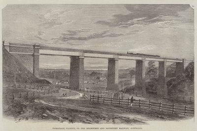 Viaduc de Tarradale, sur le chemin de fer de Melbourne à Sandhurst, Australie - English School