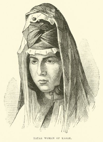 Femme tatar de Kasak - English School