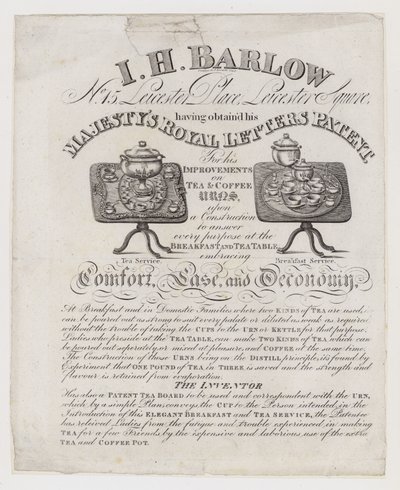 Fabricants de samovars, I H Barlow - English School