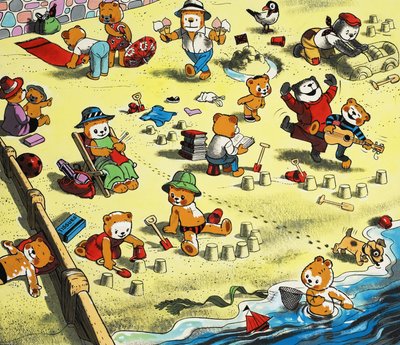 Ours en peluche sur la plage - English School