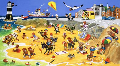 Ours en peluche sur la plage - English School