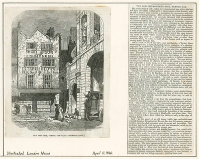 Temple Bar, Londres. Old Bulk Shop, Old Fish Shop - English School