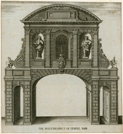 Temple Bar, Londres, The West Prospect - English School