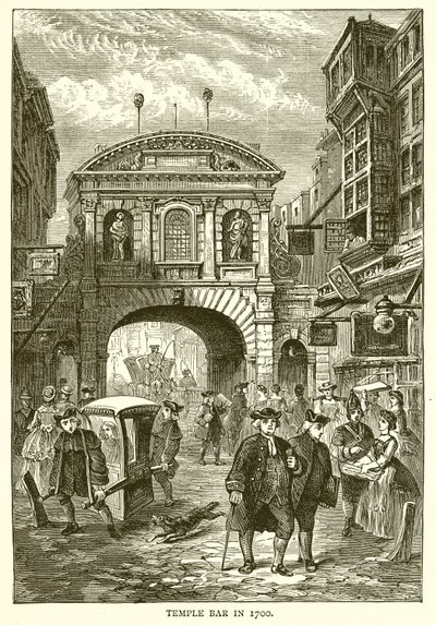 Temple Bar en 1700 - English School