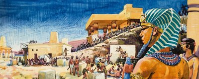 Construction du temple en Égypte - English School