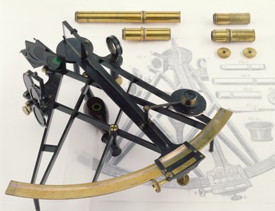 Sextant de dix pouces, probablement par George Adams (1750-95), signé par le marchand William Healer (1763-1815) (laiton avec finition oxydée d