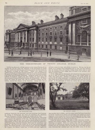 Tricentenaire du Trinity College, Dublin, Irlande - English School
