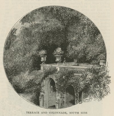 Terrasse et colonnade, côté sud - English School